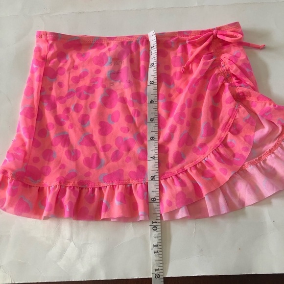 Bundle 3 Pc Cat & Jack Art Class Pink Floral Bikini Set with Skirt Coverup S 6/7 - Picture 12 of 13